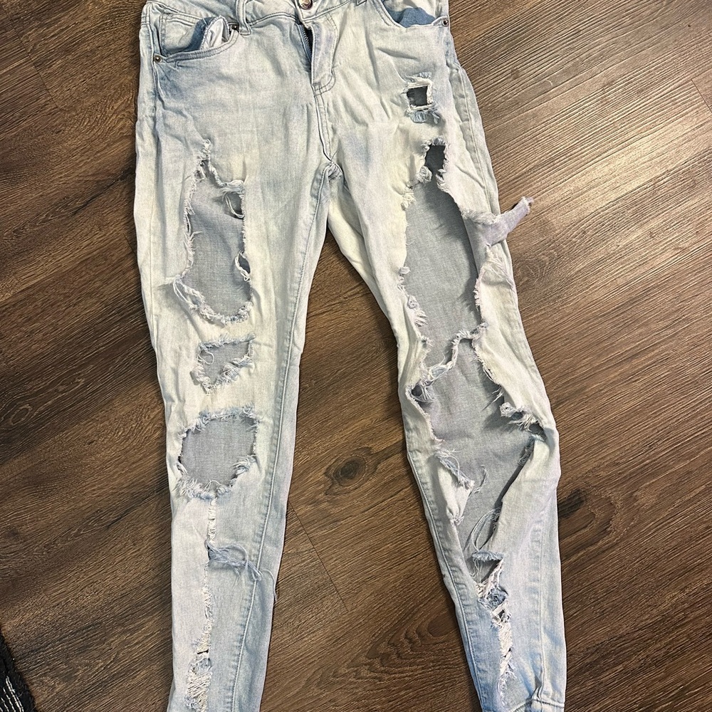 Rue21 Light Blue Distressed Jeggings